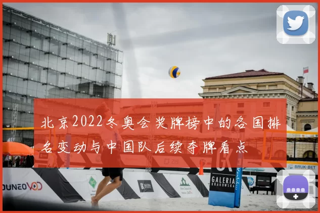 北京2022冬奥会奖牌榜中的各国排名变动与中国队后续夺牌看点