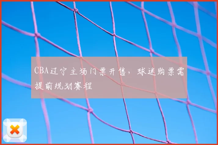 CBA辽宁主场门票开售，球迷购票需提前规划赛程